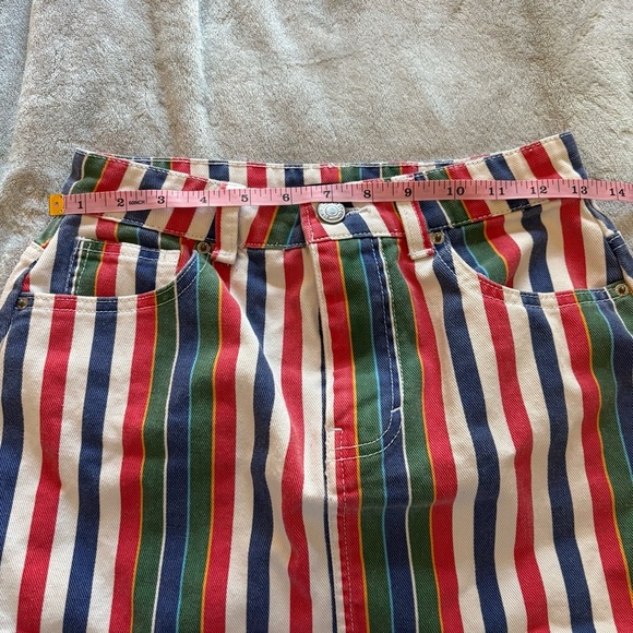 Unique Striped Multicolor Mini Skirt - Picture 8 of 8
